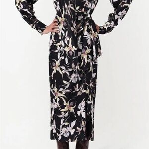 Jason Wu Black and Cream Floral Dress